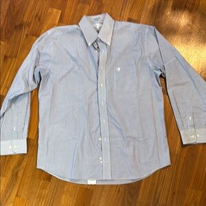 Duck Head Blue and White Dress Shirt with Pinstripes